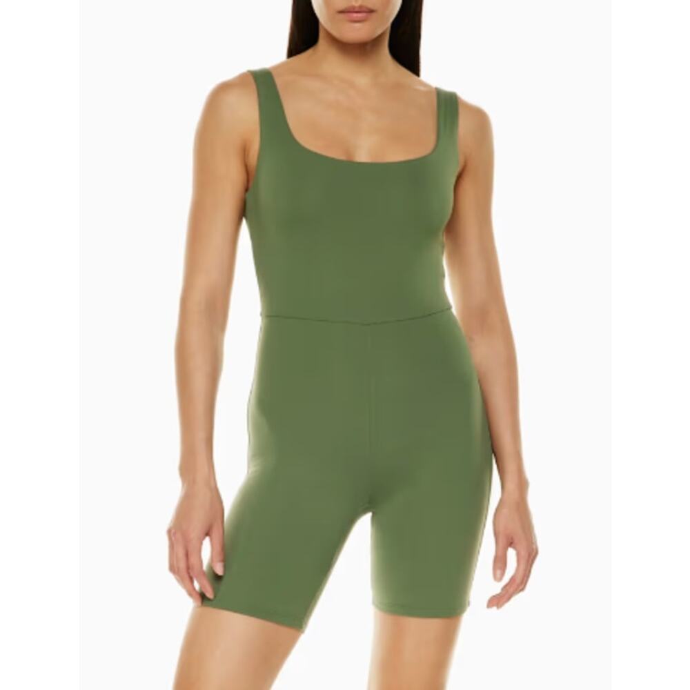 ⭐️ Aritzia Babaton Romper Contour Playsuit Green Athleisure Sporty Yoga